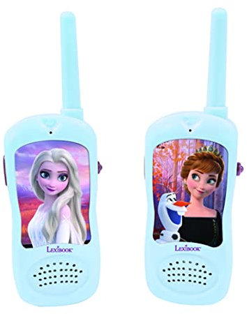 LEXIBOOK, Frozen Walkie-talkies, Communication Game for Children, Belt Clip for Transport, Battery operated, Blue/purple, TW11FZ