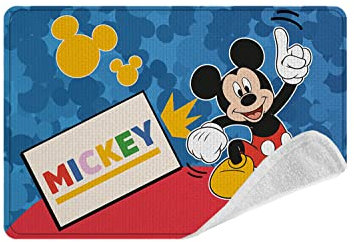 ICE TOYS Asciugamano protettore di scrivania tovaglietta in tessuto per bambino 30x40cm 100% poliestere per scuola viaggio regalino (Topolino)