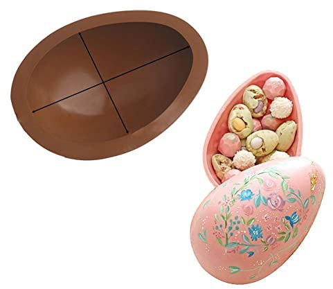 Nuovo Stampo in Silicone per Uovo di Pasqua Grande 3D Breakable Uovo di Pasqua Stampi per Cioccolato Mousse Dessert Cake X7Y2 Decorazioni per Pasqua