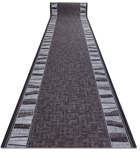rugsx Läufer Antirutsch Linea grau 100x450 cm