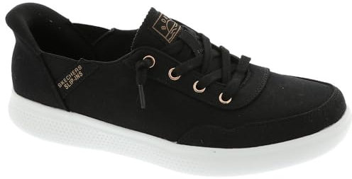 Skechers Women's Skip B Cute BOBS Skipper Keep IT Sweet, Black Canvas, 4.5 UK