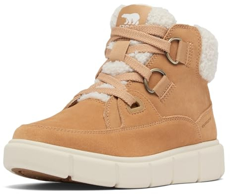 Sorel Explorer III NW Lace WP Stövlar, Förstklassigt Hantverk, Robusta Skosnören, Överlägsen Komfort, Vattentätt Mocka, Konstgjort Fårskinn, Mikrofleecefoder, Hållbara Gummipads - Dam