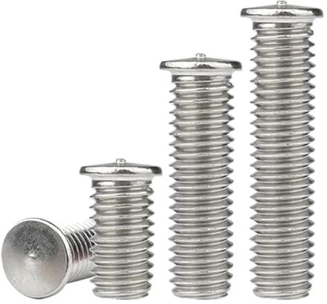 RSRSR Viti for Saldatura 1/3/5 Pezzi M3 M4 M5 M6 M8 304 A2-70 in Acciaio Inossidabile Vite for Saldatura a Punti Bullone con Punto di Saldatura Filettatura metrica (50 mm, M6-3 Pezzi)(30mm,M6-3pcs)