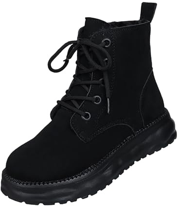 Stivali Invernali Donna Scarponi Imbottiti Materiale Esterno Sintetica Stivali Corti Classici Caloroso Spessi Piatto Suola Antiscivolo Boots Termici Da Donna Foderato Invernali E Outdoor Per Esterni