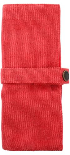 TIDTALEO Estuche Portátil para Relojes, Bolsa para Guardar Correas de Reloj, Lona Roja, Enrollable, Lavable, Ahorra Espacio, hasta 5 Relojes, para Viajes Cortos o Largos