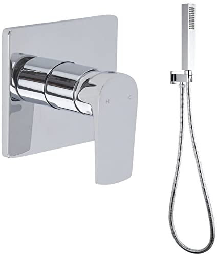 Milano Hunston Manual Mixer Valve Hand Shower Handset - Chrome