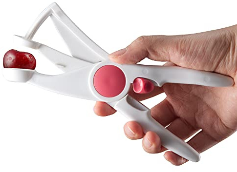 MICUCI - Snocciolatore per ciliegie con manico a forbici, strumento portatile per olive e ciliegie, strumento professionale per rimuovere la frutta e lo snocciolatore, adatto per la cucina di casa