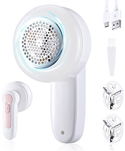 Levapelucchi Elettrico, Levapelucchi Rasoio Portatile per Tessuti con 2 Lama Extra, Lint Remover Spazzola Levapelucchi Elettrico Abbigliamento Maglione Maglioni di Lana, Cashmere Lenzuola di Cotone
