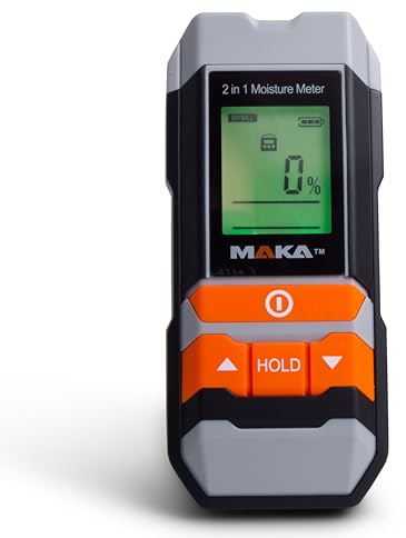 MAKA 2-in-1-Feuchtigkeitsmesser für Holz Wände Mauerwerk und Putz