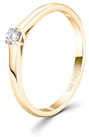 EDELIND 18K oro anello fidanzamento - diamante 0.05-1ct, GIA da 0.3ct