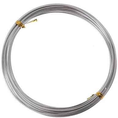 Metalldraht Praktischer silberner Metall-Aluminiumdraht, Flexibler eloxierter Aluminiumdraht for DIY-Kunst(5m x1.5mm)