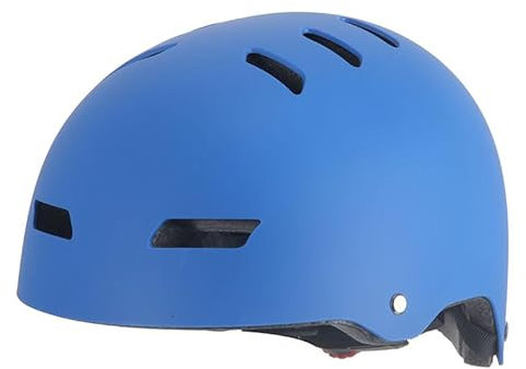 Kinder Fahrradhelm AERO – Fahrrad Halbschalenhelm für Kinder, ABS-Schale, robuster Kinderhelm für Radfahren, Skateboarden und Reiten, Blau matt, Größe L, 54 – 62 cm