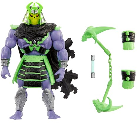 MOTU Origins Turtles of Grayskull Skeletor Posable Action Figure Toy, Teenage Mutant Ninja & Masters of the Universe Crossover with Accessories, HTH14