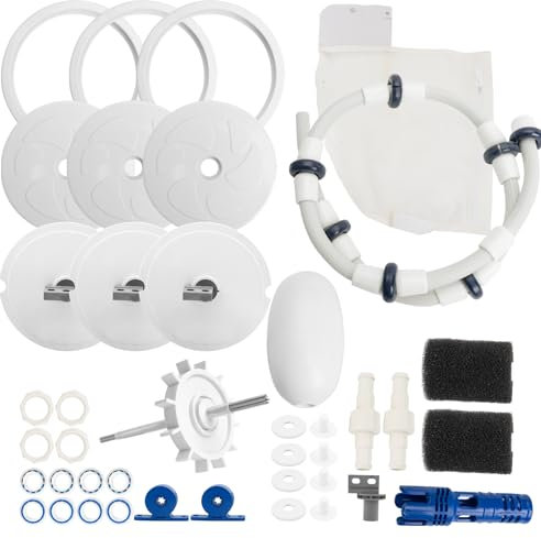 L Continue Tune Up Umbau-Set mit Rad C6, Reifen C10, Antriebswelle C86, C80 Turbinenlager, A20 Schwimmerkopf, Allzweckbeutel K13, Kehrschlauch B5, Radlager C60, C80, TR28P Poolreiniger