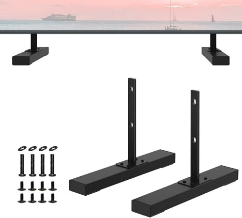 Metal TV Stand Legs for Panasonic TV Legs, Only for Panasonic TH-65PZ750U TH-65PZ850U TH-65PZ700A TH-65PY700H TV We Listed Model, Table Top TV Stand Base for Panasonic with Screws No Wall Drilling
