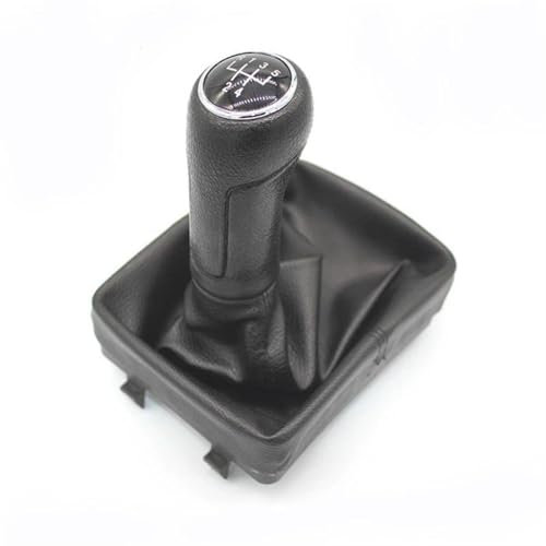 HBGURM Auto Schaltknauf Schaltknauf Leder-Schaltknauf Schalthebelmanschette Schaltsack Für VW Für Polo 9N 9N2 2002 2003 2004 2005 2006 2007 2008 2009 Autozubehör