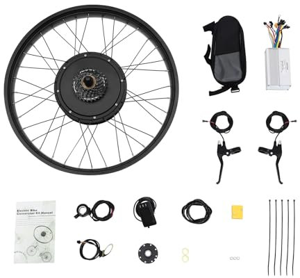 Queeucaer 26 Zoll 48V 1000W E-Bike Hinterrad Umbausatz LCD Motor Conversion Kit(außer Batterie)