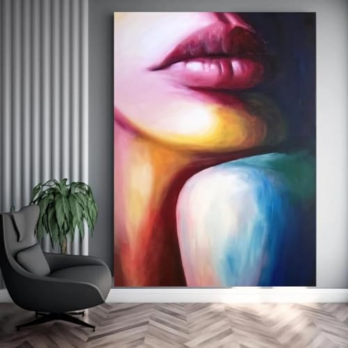 MAIMANG Modern, färgglad affisch tryck med kvinnokropp för vardagsrum, heminredning, samtida abstrakta sexiga tjejers dukmålning, väggkonst, 80 x 120 cm, ramlös