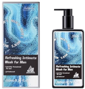 fu yan jie Men's Intimate Wash, Intimate Body Wash for Men, Refreshing & Hydrating Mens Intimate Wash, PH Balance for Sensitive Skin, Plant-Based Formula 260ml/8.79oz