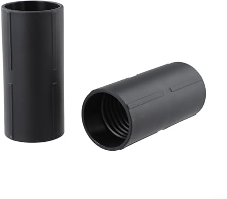 ZWEquipint Staubsaugerschlauch-Adapter-Verlängerungsgriff, für Gewindeschlauch 32 mm, 40 mm, 50 mm Innendurchmesser, Anschlussrohr, schwarz (A 2 Stück)