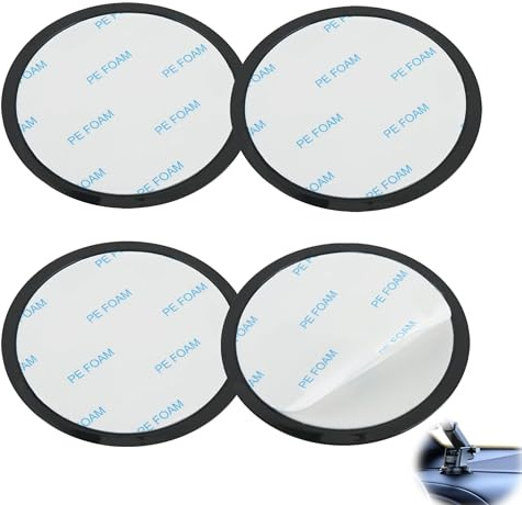 4 Stück Klebe-Befestigungsplatten fürs Armaturenbrett, 80mm Adhesive Universal Armaturenbrett-klebescheiben Dashboard Pad Montagescheibe für Auto GPS Halterungen Navi Halterung Sat NAV Dash Cam