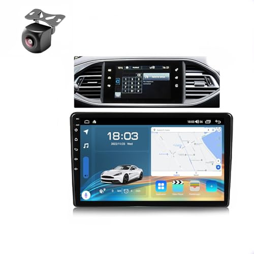 Android 15 Autoradio per Peugeot 308 T9 308S 2013 2014 2015 2016 2017 Tablet Pollici 9 Schermo MP5 Lettore Multimediale Receiver GPS Navigazione con FM RDS Carplay Android Auto (Y5 8Core 4+64G)