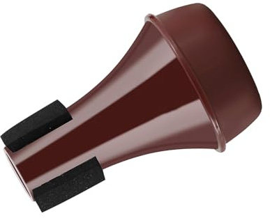 RiToEasysports Trompetendämpfer aus Hochdichtem Schaumstoff, Übungsdämpfer für Kleine Trompeten mit 30–40% Schallreduzierung, Leichtes ABS-Design für Anfänger (BROWN)