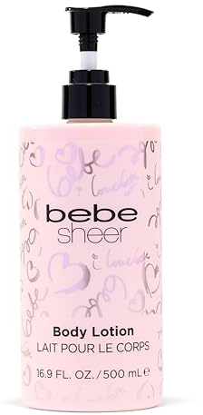 bebe Sheer Lait Corporel pour Femmes – Lotion hydratante pour peaux sèches – Parfum fruité, agrumes et floral – Adoucit la peau – 500 ml