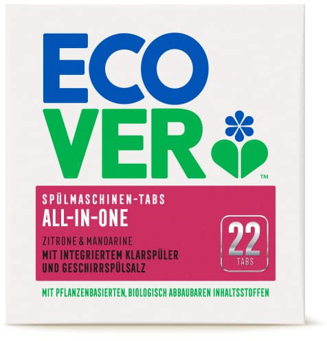 Ecover All-In-One Pastiglie Per Lavastoviglie Limone, 440 G