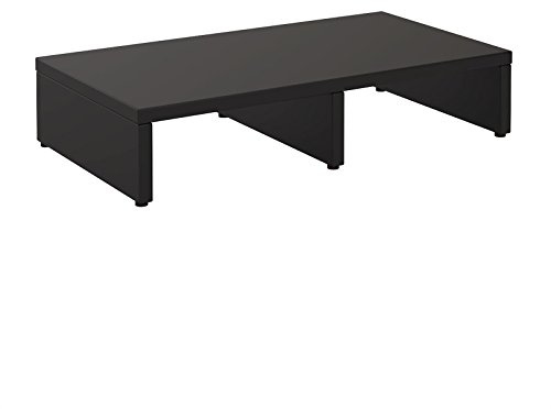 CARO-Möbel Monitorständer Monitor Schreibtischaufsatz Bildschirmerhöhung in schwarz 50 x 10 x 27 cm (B x H x T)