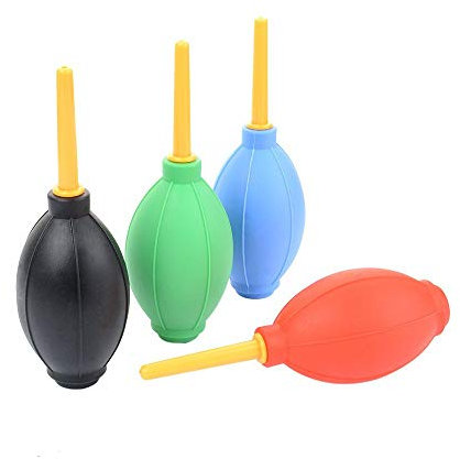 ICYANG 4er Set Manuelle Gummibirne Luftpumpe Staubgebläse Luftbläser Blasebalg Reiniger für Kameraobjektiv, PC, Computer, Tastatur, Rasierer, umweltfreundliches TPR-Material
