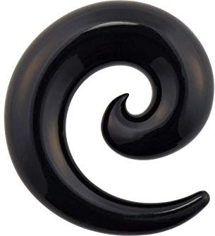 PIERCINGLINE Acryl Dehnspirale SCHWARZ Piercing Ohr Expander 12 mm