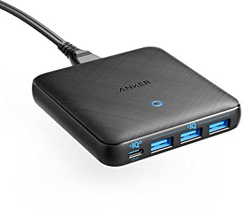 Anker 543 Ladegerät (65W) USB-C Netzteil, 65W 4-Port PIQ 3.0 & GaN 45W USB-C, Für MacBook, Laptops, iPad Pro, iPhone 16, Galaxy, Pixel