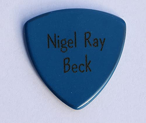 Hense Picks »MIDNIGHT BLUE FLATPICK - NIGEL RAY BECK SIGNATURE« Plektrum für Gitarre und Mandoline - Small Triangle - 2.2mm