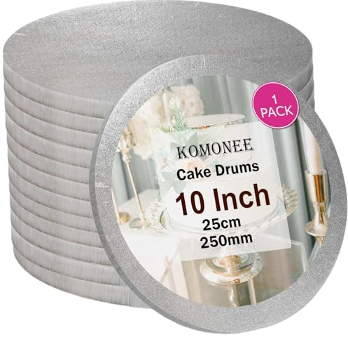 Cake Drum Boards 10 Inch Silver Round Baking Base For Home Parties Weddings Birthdays Cupcakes Display Stand