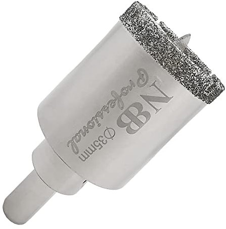 NBB Punte diamantate Frese diamantate con gambo triangolare corona diamantata nichelato perforazione in umido su marmo pietre ceramica granito piastrelle vetro trapano da banco e pistola (35mm)