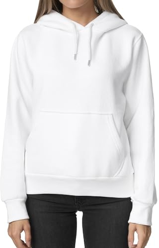 Smith & Solo Hoodie Damen – Kapuzenpullover Frauen Baumwolle Long, mit Kapuze Pullover Sweatshirt Rundhals, Slim Fit Freizeit Sport Langarmshirt, Hoodies Training - Pulli Streetwear