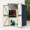 TidyardCaseta adosada Antracita 118x100x178 cm Acero galvanizado