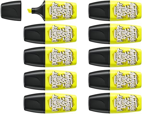 Highlighter - STABILO BOSS MINI av Snooze One - 10-pack - gul