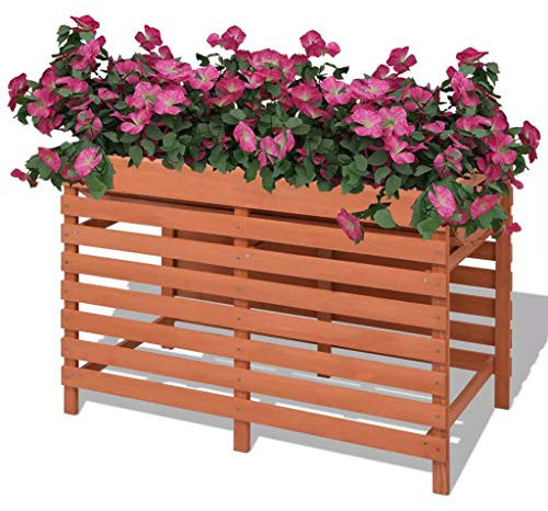 XIAOGUANG Blumenkasten, Blumenkästen Balkon, Pflanzkasten, Pflanzbehälter, Planzenkübel, Mehrfachpflanzkasten, Pflanzgefäße, 100x50x71 cm Holz