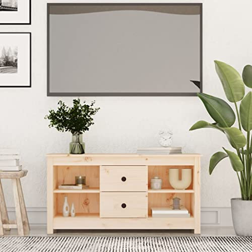 FIRBNUS TV-Schrank Massivholz Kiefer 103x36,5x52 cm - Kommode Möbel für Wohnzimmer, Sideboard Lowboard Holz