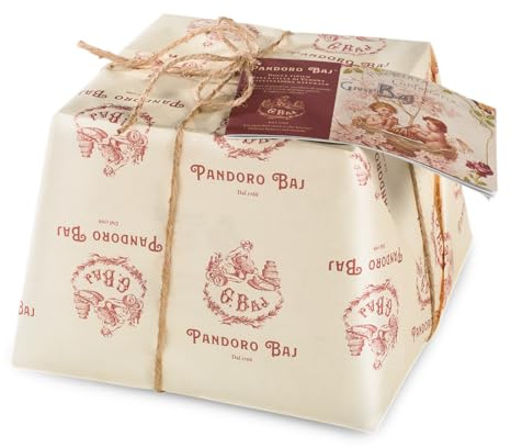 BAJ MILANO 1768 - Pandoro veronese basso, con la qualità della pasticceria dei Baj di Milano - 1 kg - Con libretto storico sul recupero del marchio e la storia della Confetteria Baj di Milano