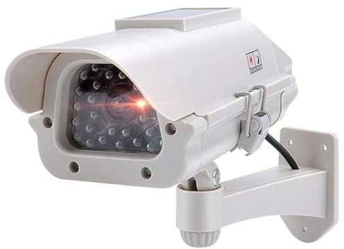 TronicXL Premium Solar Dummy Überwachungskamera CCTV mit Blinkender LED I Profi CCD Kamera Kamera Attrappe Fake Innen & Aussenbereich