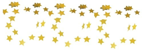 Cabilock 3 Stück Goldene Funkelnde Sterngirlande 2 M Papierdekorationen Für Weihnachten Geburtstag Zuhause Hochzeit Partys Dekorationen