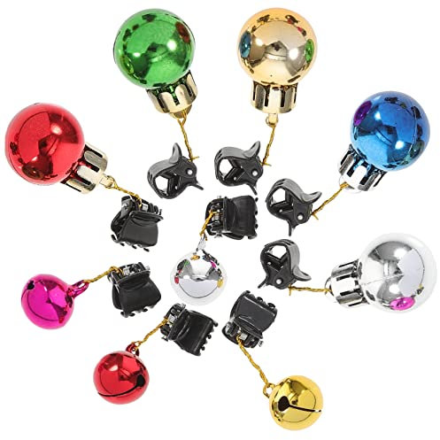 Cabilock 40St Weihnachtsdekoration Haarschmuck für den Abschlussball Bartkugeln weihnachtsmotiv weihnachtsbaumdeko Ornament weihnachtsclip bartschmuck weihnachtliche Bartclips Weihnachten