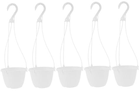 INOOMP 5stücke Teiliges Hängende Blumentöpfe Material Für Und Außenbereiche Balkon Garten Oder Terrasse Dekorative Pflanzhalter Für Blumen Und Pflanzen Mit Haken
