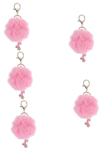 SAFIGLE 5stücke Pompom Schlüsselanhänger Mit Wasserdiamant Tulpen Design Süßer Taschenanhänger Für Handtaschen Rucksäcke Und Autoschlüssel Als Für Frauen Zu Besonderen Anlässen