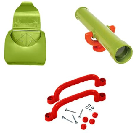 MagiDeal Zubehör für Baumhäuser im Freien, Briefkasten und Teleskop, kreatives Rollenspiel, Outdoor-Ausrüstung als pädagogisches Geschenk, Grün