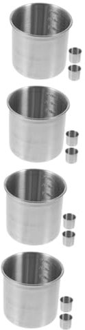 MAGICLULU 12 Piezas Taza Medidora Tazas De Medir Secas Balanza De Cocina Soportes Para Medir Hornear Taza De Arroz Taza De En Grano Vaso Medidor De Escala Taza Graduada Acero Inoxidable