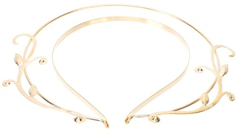 FRCOLOR Schlichte Haardekoration Legierung Goldfarbener Haarreif Eleganter Kopfschmuck mit Aureole Design Tragbar für Cosplay und Festtagsfeiern Robust und Leicht zu Brechen